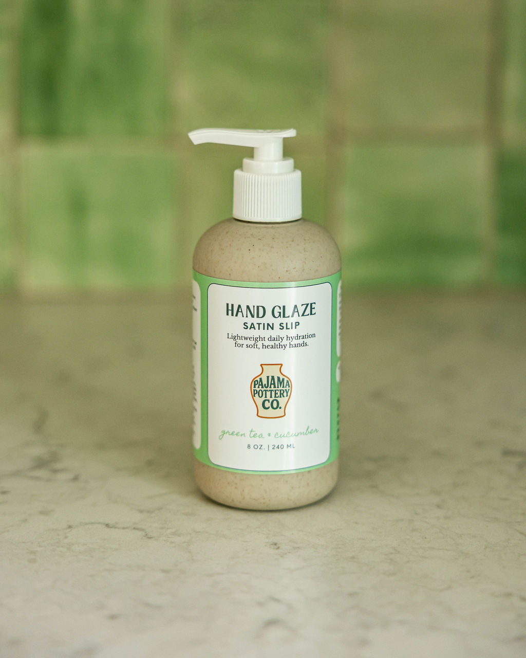 Vegan Hand Care Lotion for Potters Green Tea & cucumber