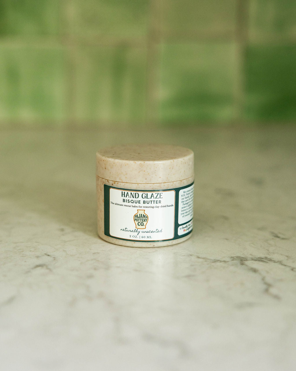 Eco-friendly hand balm for pottery studio